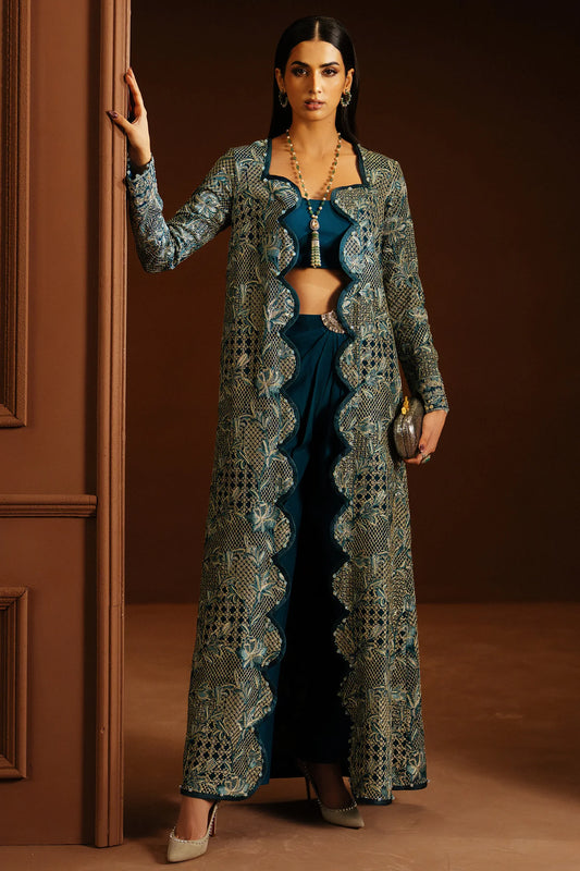 ELAN Pure Chiffon Shirt (Teal)