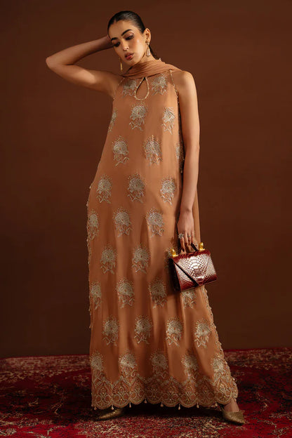 ELAN Pure Chiffon Shirt (Caramel)