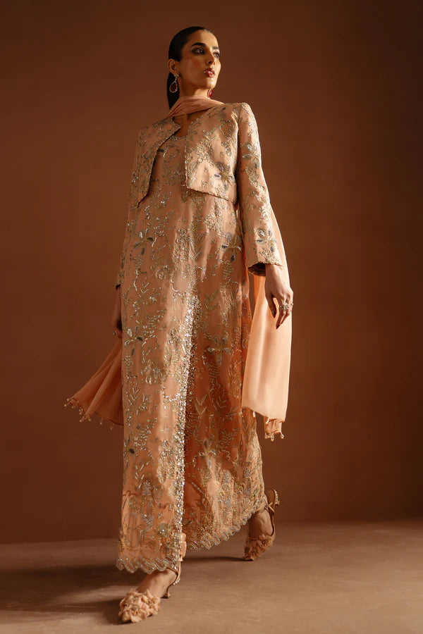 ELAN Pure Chiffon Shirt (Soft Peach)