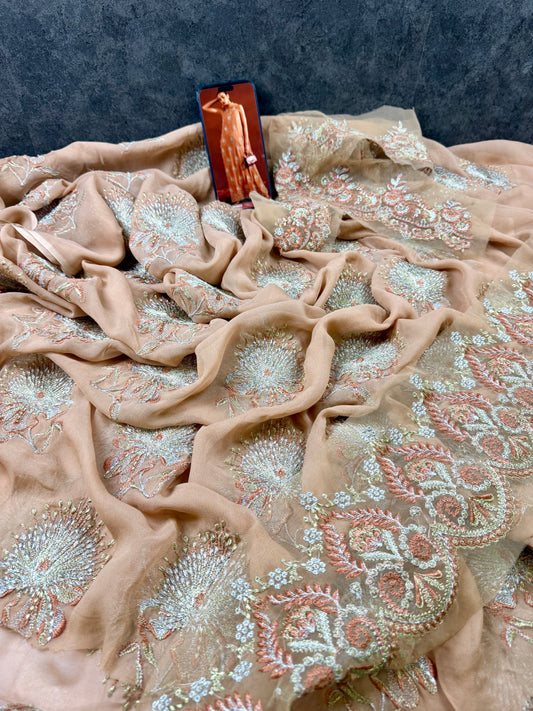 ELAN Pure Chiffon Shirt (Caramel)
