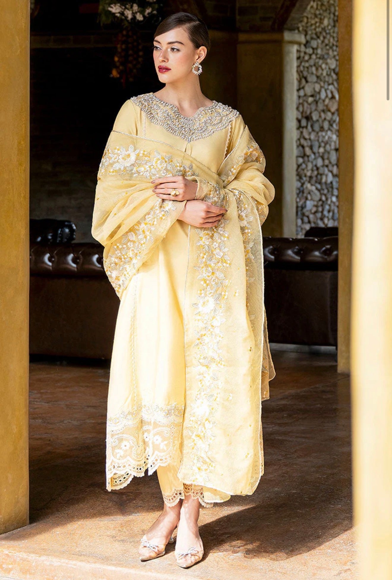 Mushq formal 2pc (shirt dupatta)